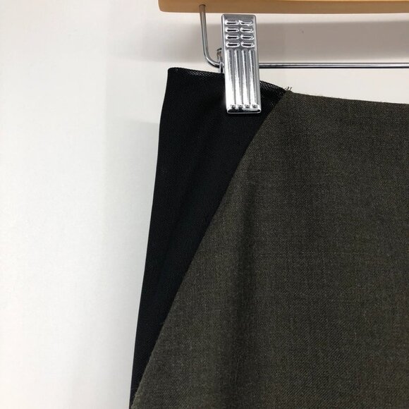 Rachel Comey brown 100% Wool pencil skirt stretchy waist black panels XS - Picture 11 of 16